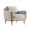 Sessel Wohnzimmer Hellgrau 92 x 85 x 88 cm Polyester-Samtbezug abgerundete Form
