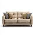 2-Sitzer Sofa Taupe 180 x 88 x 85 cm mit Polyesterbezug und schwarzen Stahlfüßen