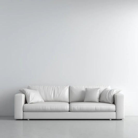 3-Sitzer Sofa Weiß 220 x 95 x 85 cm Polyester Rechteckig