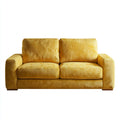 2-Sitzer Sofa Senfgelb aus Polyester-Cord rechteckig 170 x 90 x 85 cm