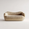 2-Sitzer Sofa Beige 175 x 95 x 72 cm Polyester Cordbezug organische Form