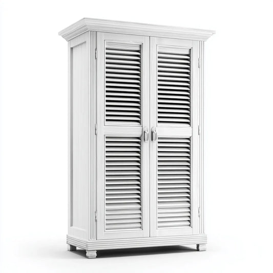 Kleiderschrank 2-türig Weiß 100 x 55 x 200 cm massives Kiefernholz rechteckig